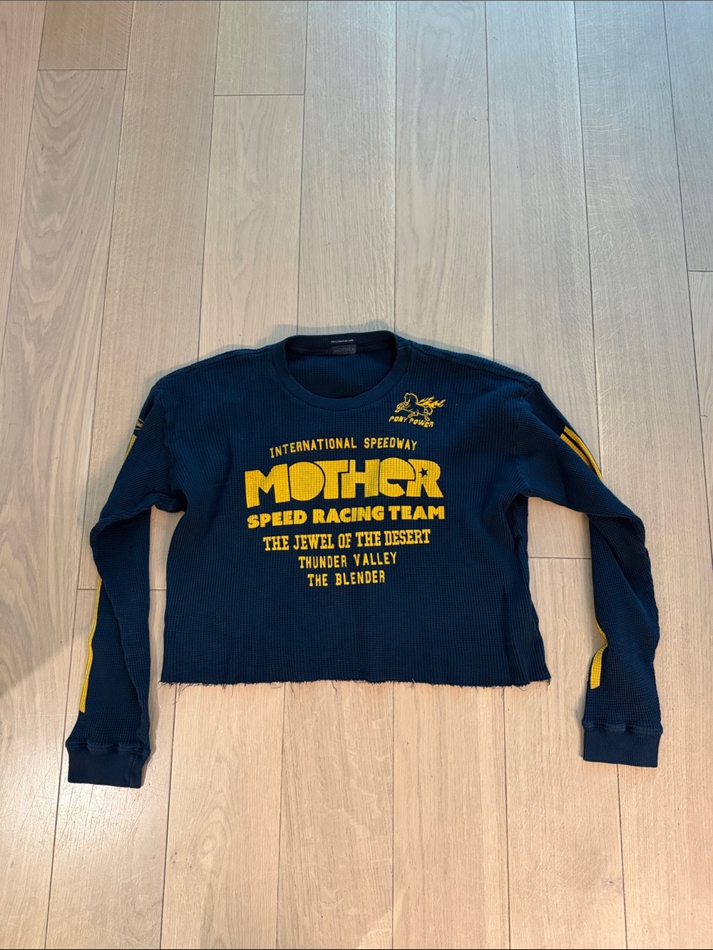 Mother Speed Racing Team Navy & Yellow Kids Long-Sleeve Top